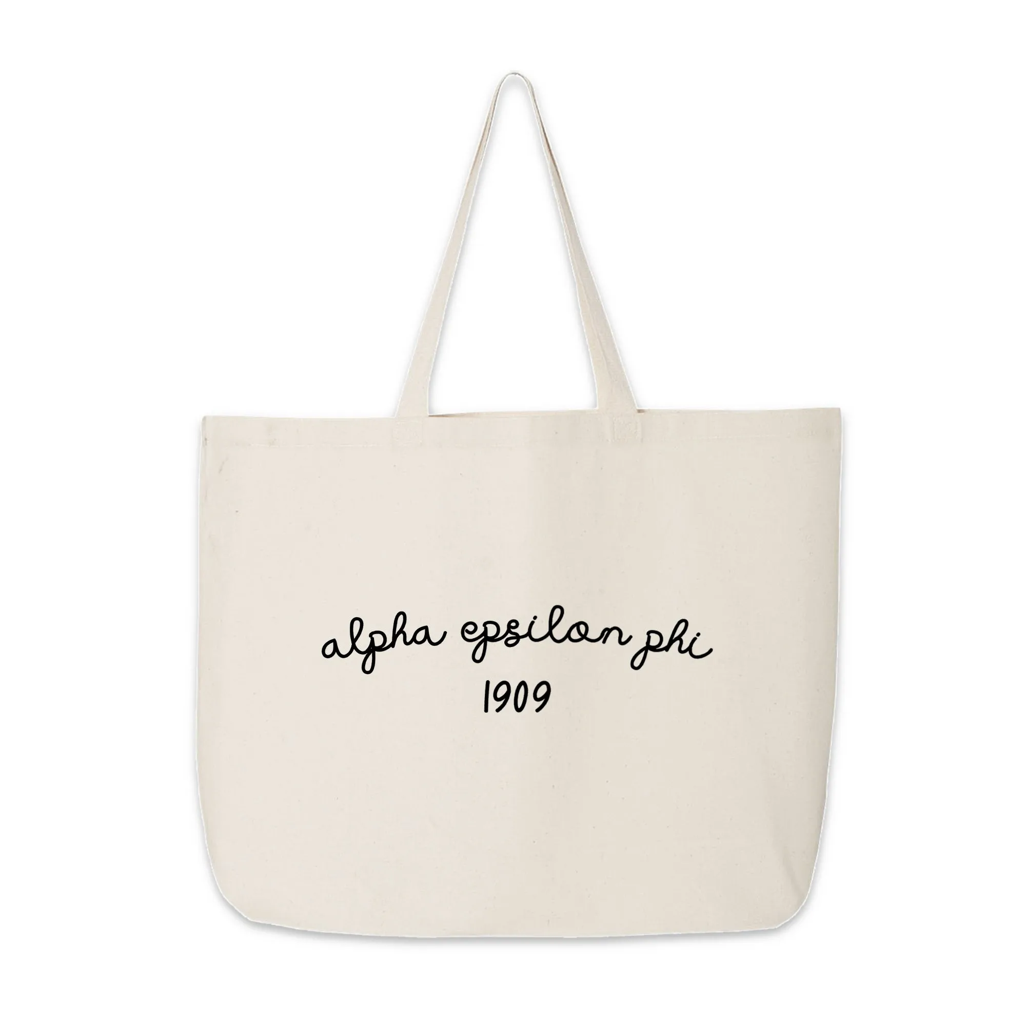 Alpha Epsilon Phi Sorority Name and Founding Date Tote Bag