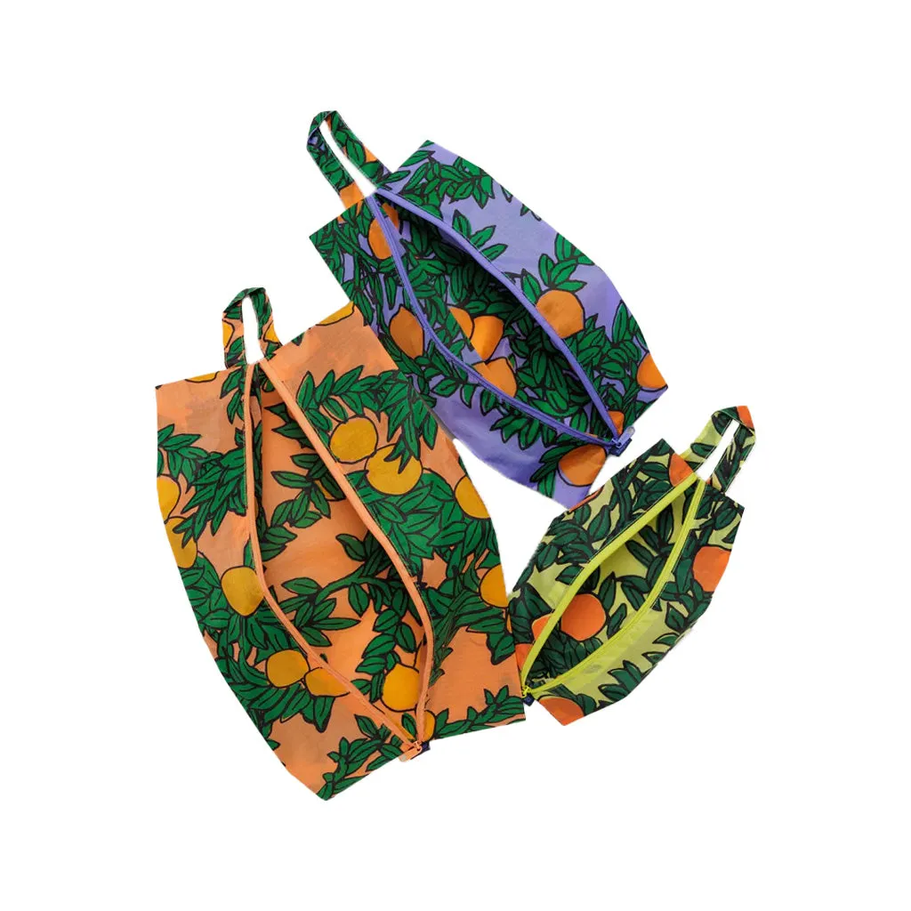 Baggu 3D Zip Set, Orange Trees
