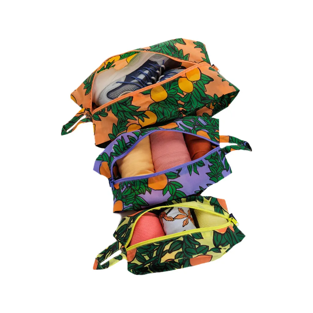 Baggu 3D Zip Set, Orange Trees