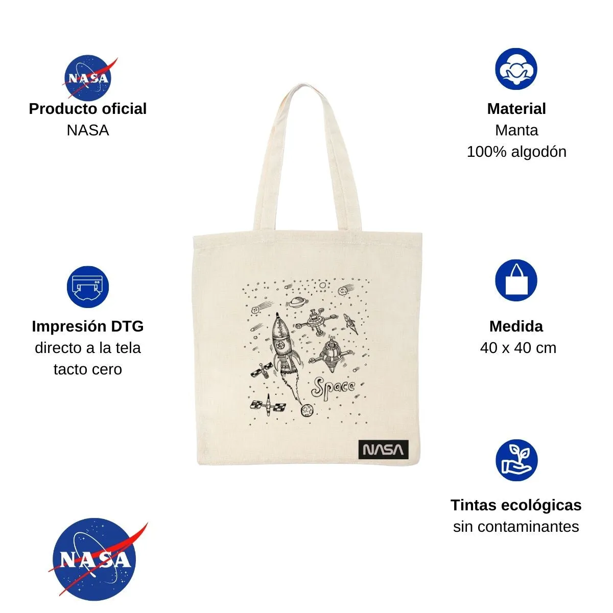 Bolsa Tote Bag Nasa Space