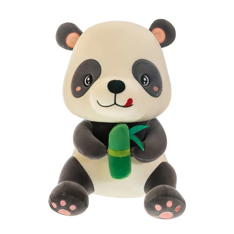 Cute Panda Holding Bamboo Plush Toy