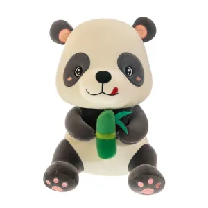 Cute Panda Holding Bamboo Plush Toy