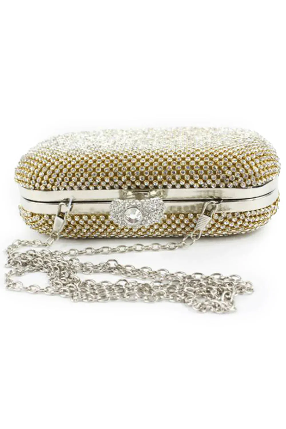 Fascinating Rhinestone With Glitter Adjustable Clutches