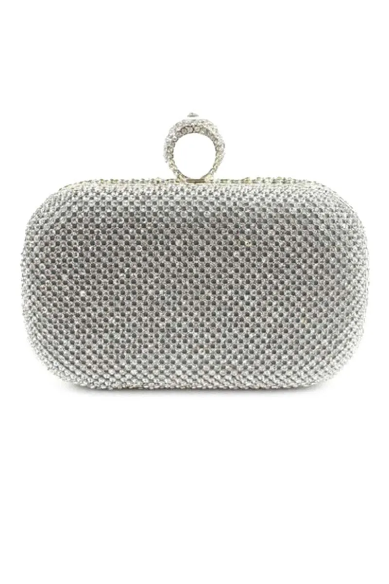 Fascinating Rhinestone With Glitter Adjustable Clutches