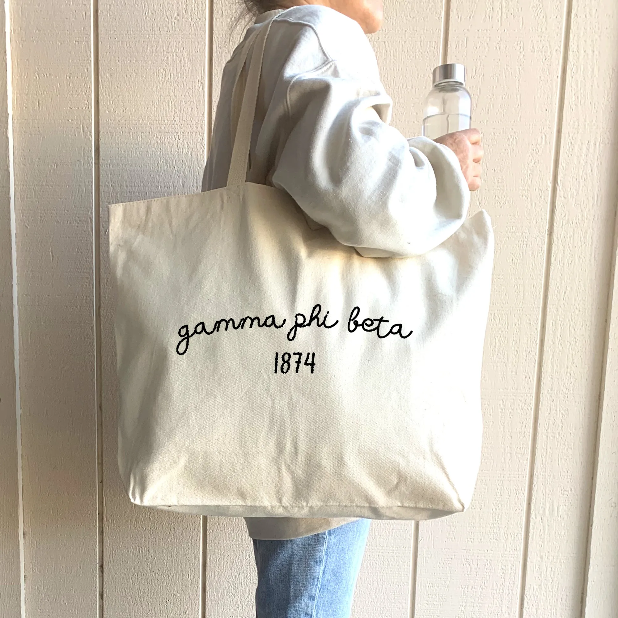 Gamma Phi Beta Sorority Name and Founding Date Tote Bag