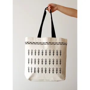 Hand-painted Filipino Tribal Fern Tote Bag