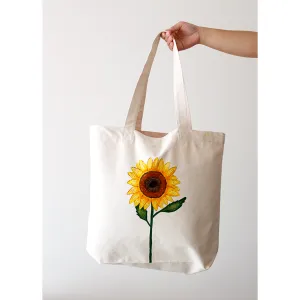 Hand-painted Sunflower Tote Bag