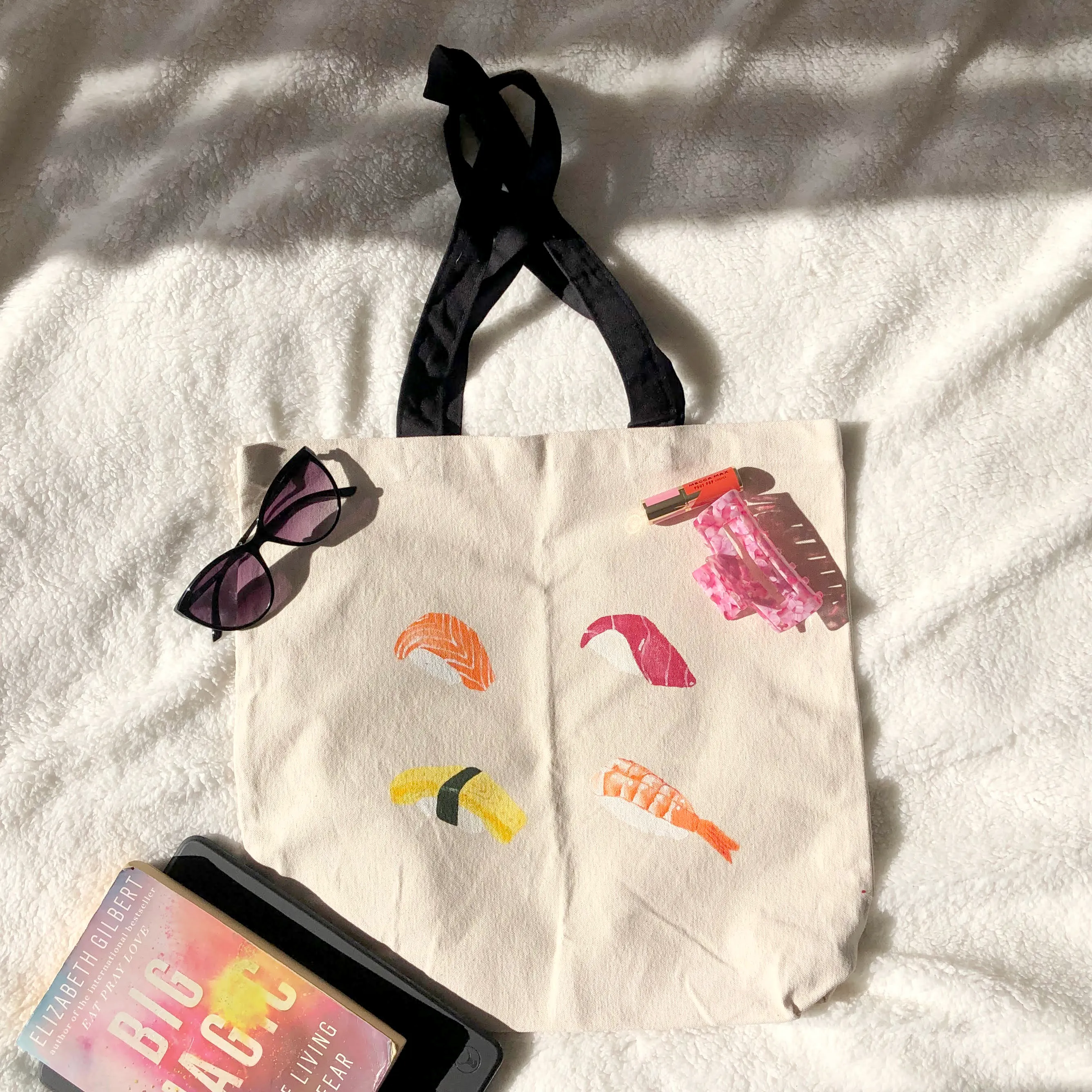 Hand-painted Sushi Tote Bag