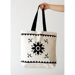 Hand-painted Visayan Flower Pattern Tote Bag