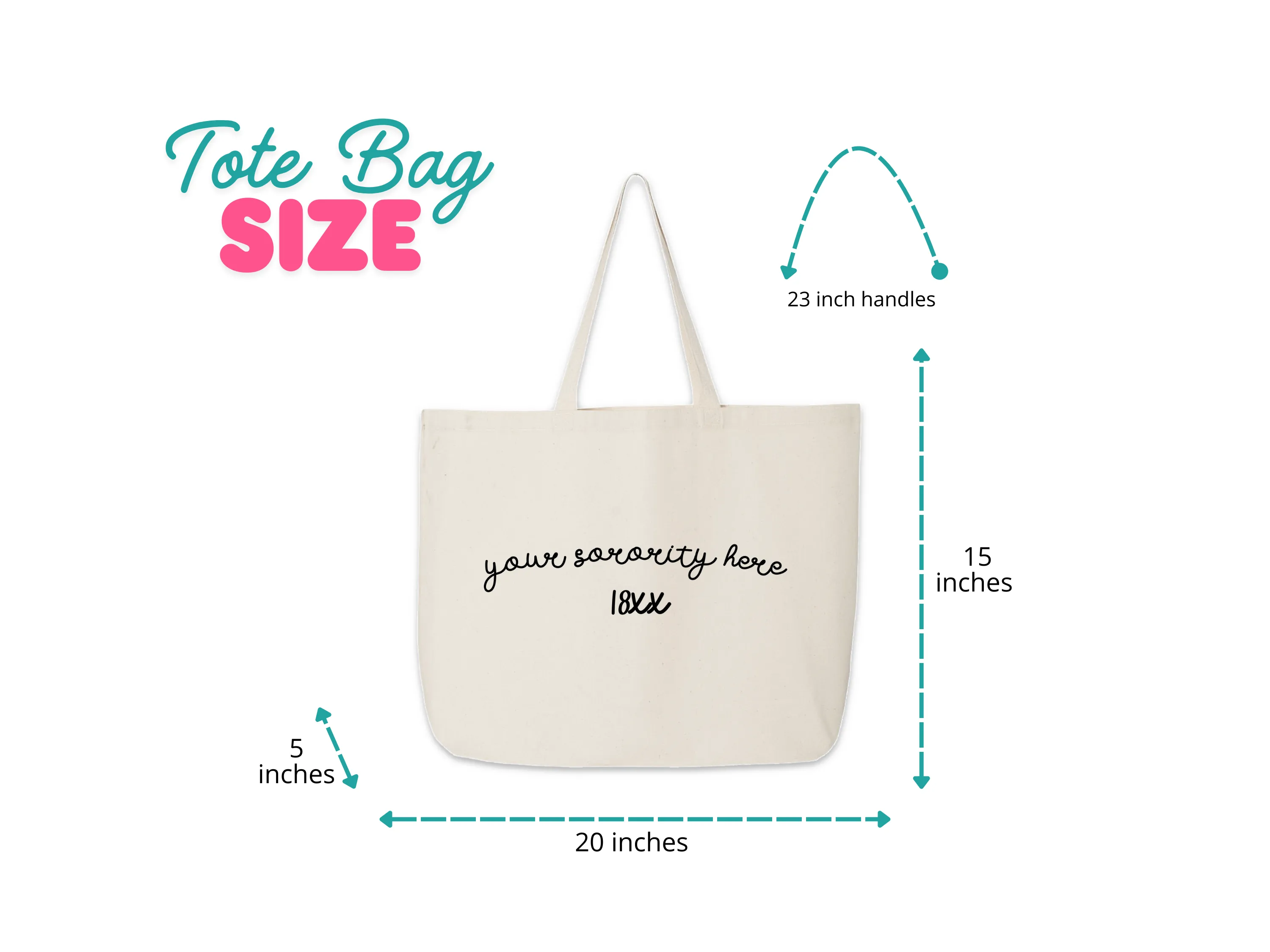 Kappa Delta Sorority Name and Founding Date Tote Bag