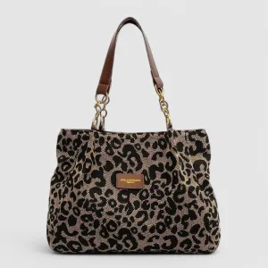 Leonora - Leopard Canvas Tote