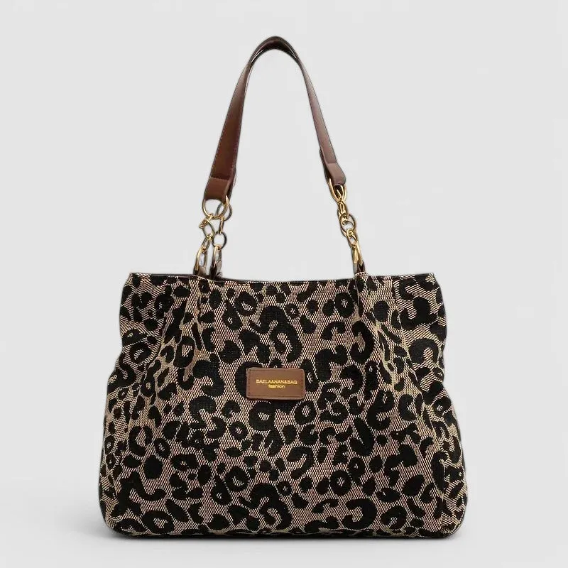 Leonora - Leopard Canvas Tote