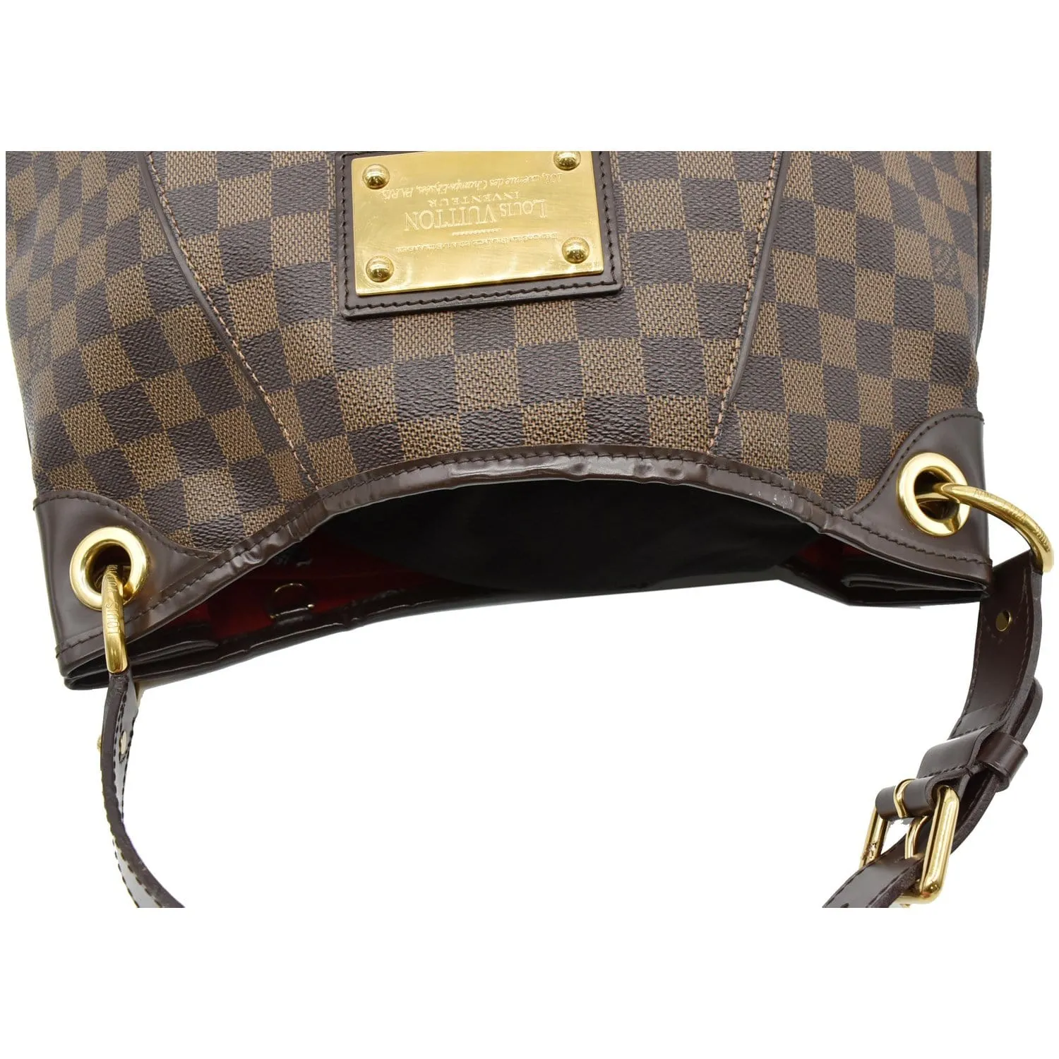 LOUIS VUITTON Galliera PM Damier Ebene Shoulder Bag Brown