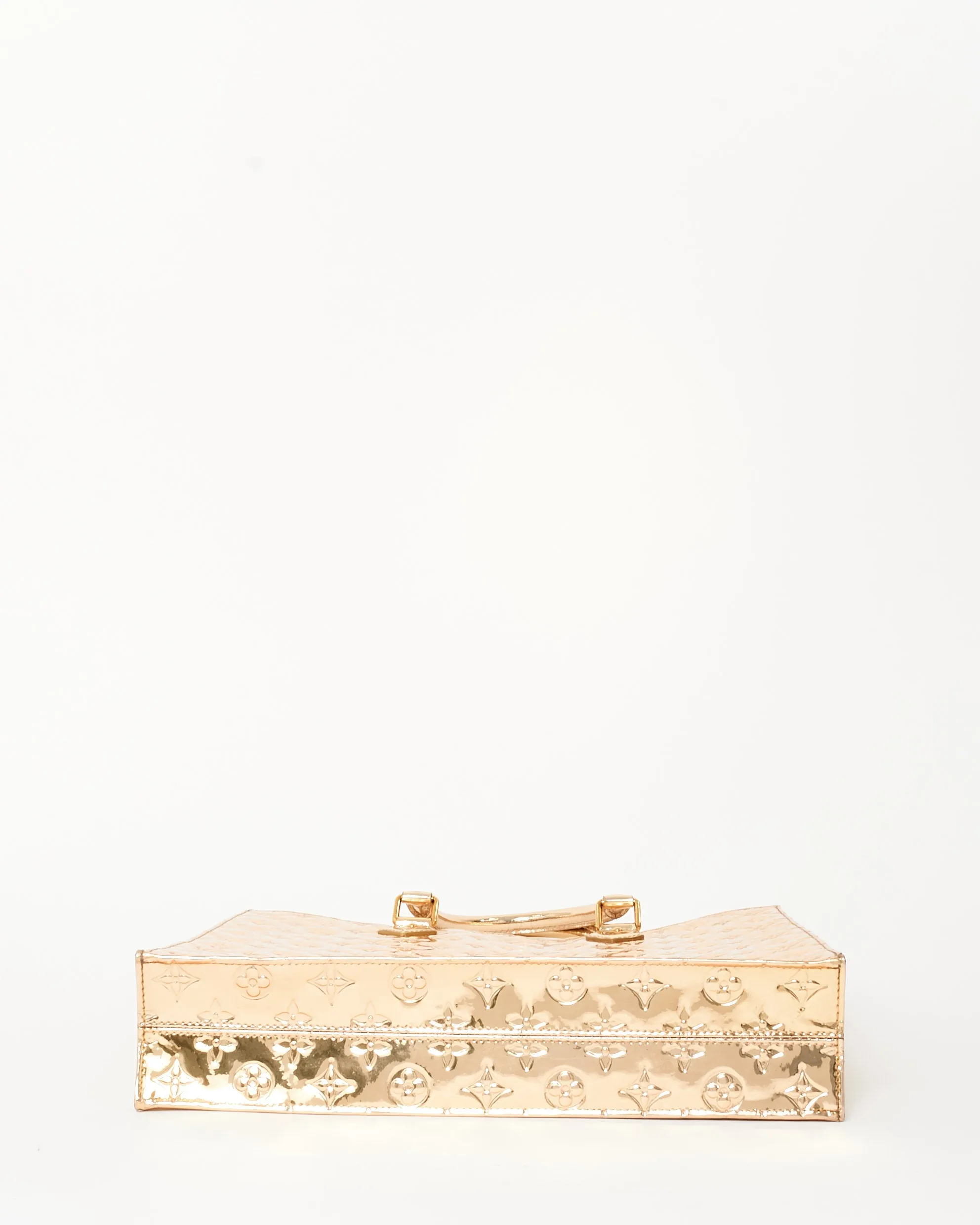 Louis Vuitton Gold Monogram Mirror Vernis Sac Plat