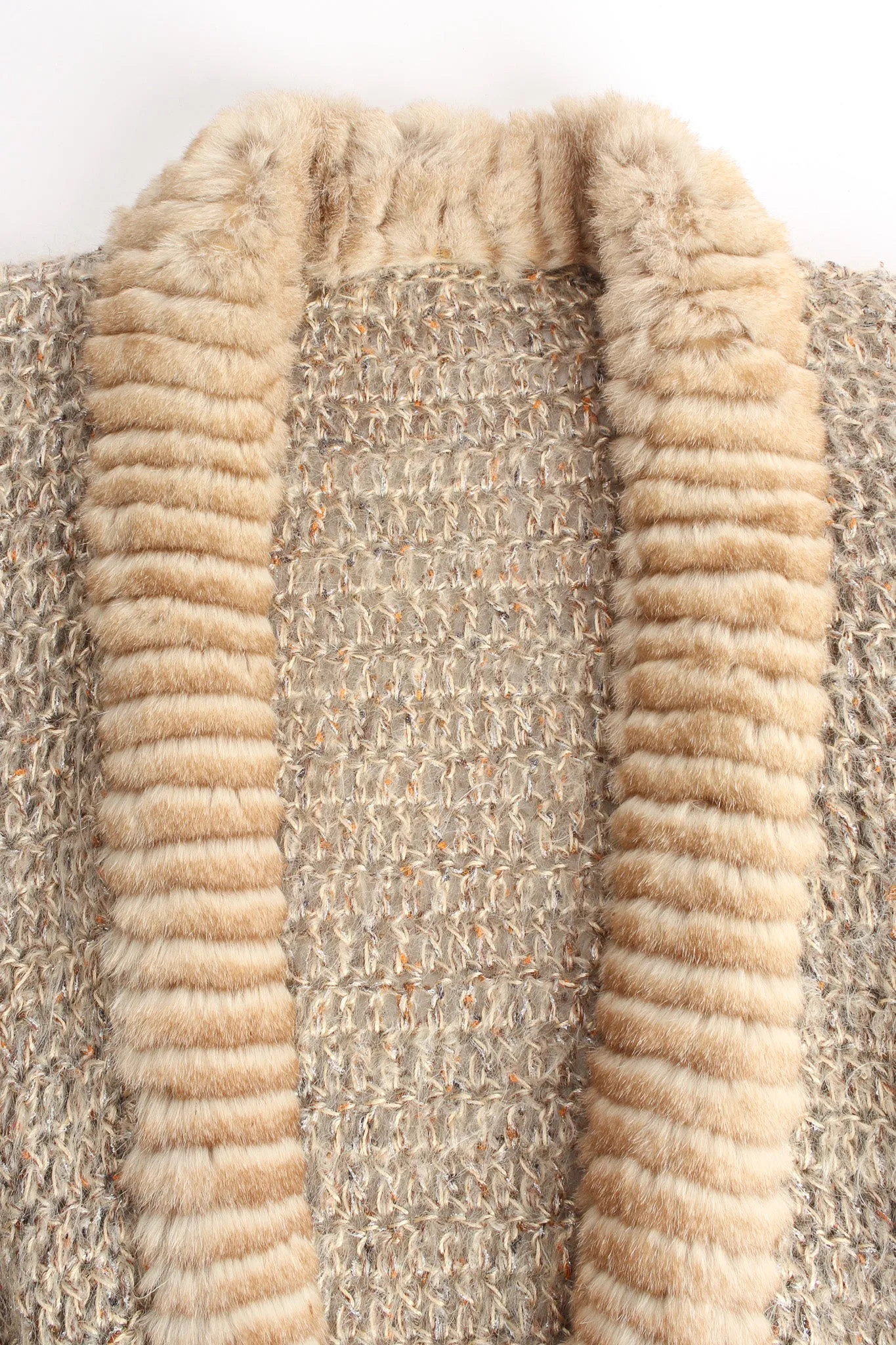 Metallic Mohair Chinchilla Cardigan