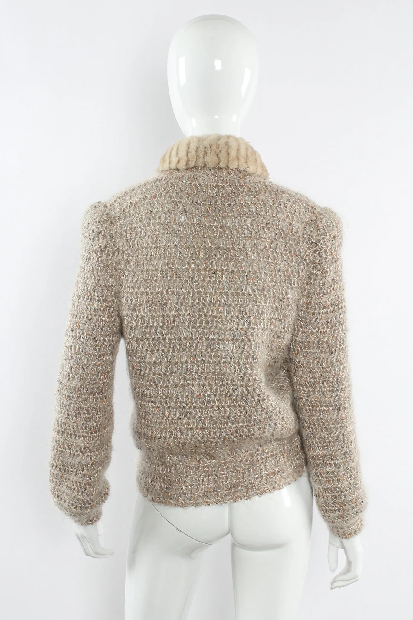 Metallic Mohair Chinchilla Cardigan