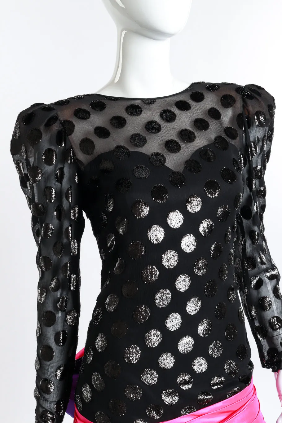 Metallic Polka Dot Party Dress