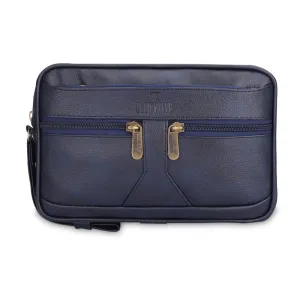 Multipurpose Travel Pouch - Elegant Handbag with Wrist Strap | 28x9x18 cm | Blue
