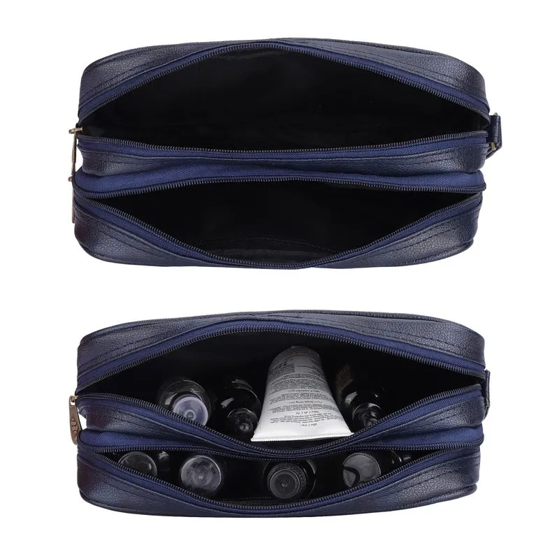 Multipurpose Travel Pouch - Elegant Handbag with Wrist Strap | 28x9x18 cm | Blue