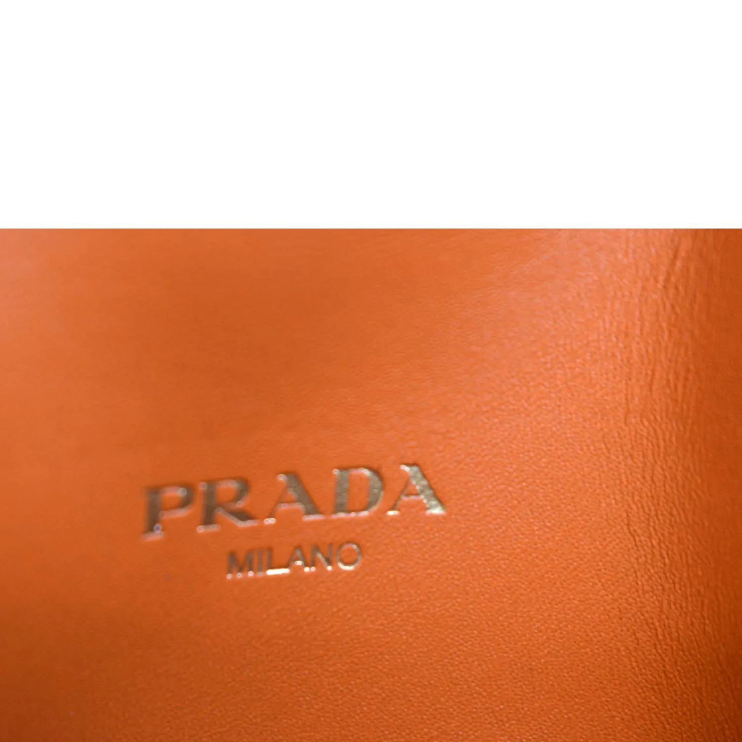 PRADA Vitello Move Bifold Leather Compact Wallet Papaya