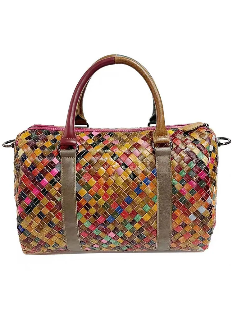 Retro Floral Color Matching Fashion Handbag