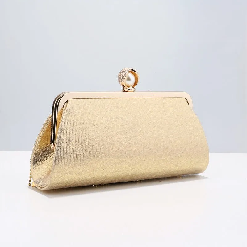 Rhinestone Tassel Evening Clutch with Handle