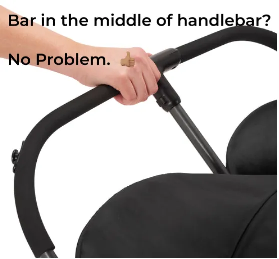 Split (bar in middle of handlebar) Double Stroller Cup Holder Organizer for Bob Duallie and Baby Jogger City Mini GT