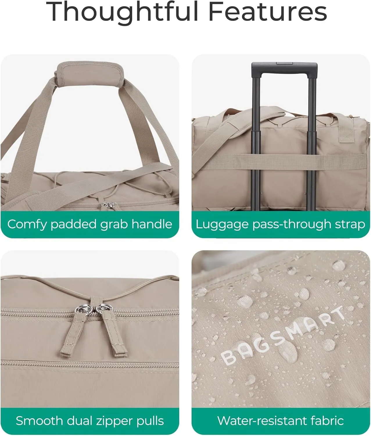 Stylish 4-in-1 TSA-Approved Shoe - Wet Lightweight & Weekender Pocket, 30L Eco-friendly technology with Duffle Water-Resistant Versatile in Bag Gym Backpack Compartment Women's Ultimate Camel