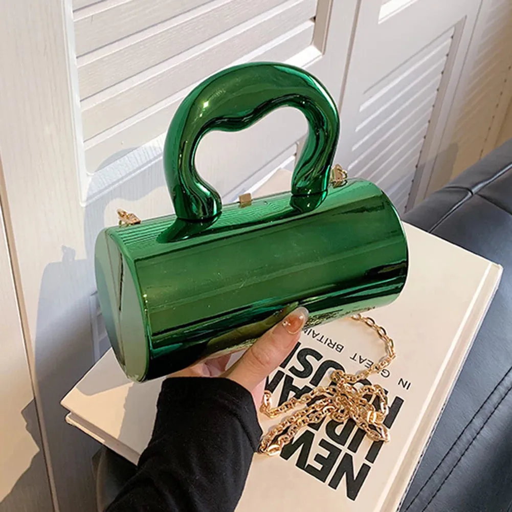 Women's Handbag Bags For Women Party Clutches Fashion Cylinder Bag Mini Evening Purse Crossbody Shoulder Bag Gold Box Clutch
