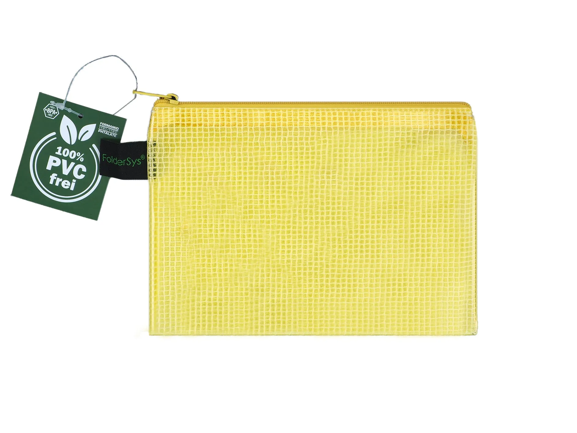 Zippered Bag Mesh, coloured EVA (PVC-free)  DIN A6